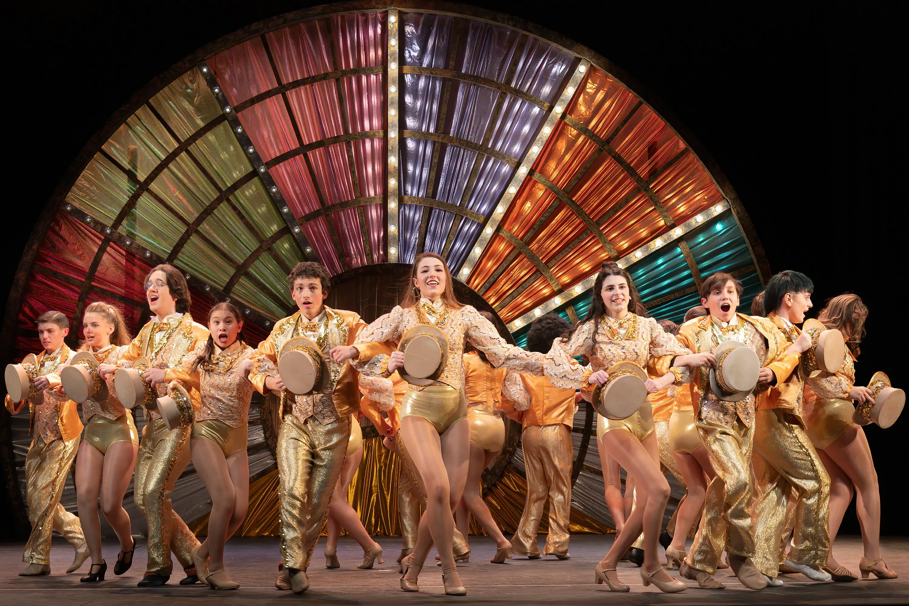 The chorus line singing
